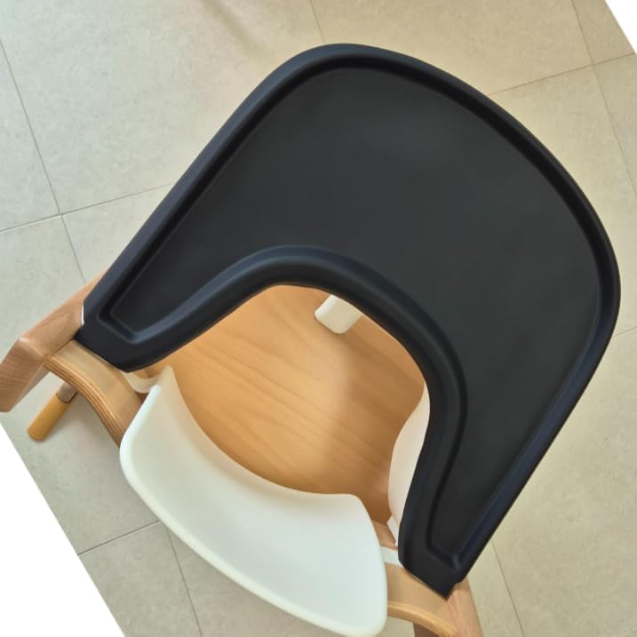 Gembebe Full Coverage Stokke Tripp Trapp High Chair Placemat | Silicone High Chair Placemat | Lightweight | Dishwasher Safe| Easy to Clean (Black) - Image 3